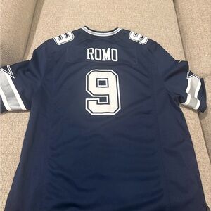 Navy Blue Nike NFL Dallas Cowboys Tony Romo Jersey with Number 9